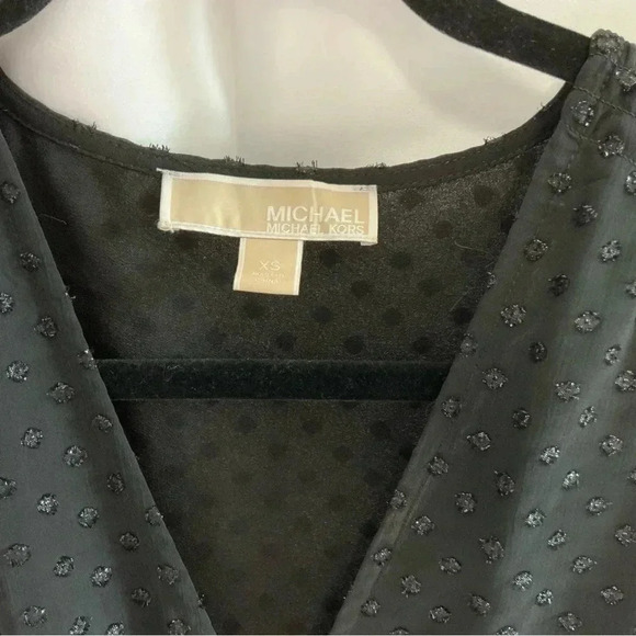 Michael Kors Glitter Polka-Dot Wrap Dress - Picture 6 of 16